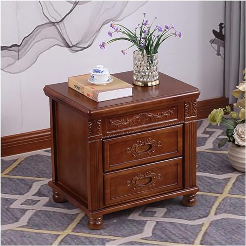 Nachtkommode im Vintage-Stil, schmal, 2er-Set, mit Schubladen, kleine Beistelltische für Schlafzimmer, weiße Nachttische mit Stauraum, antikes Nachttisch-Set
