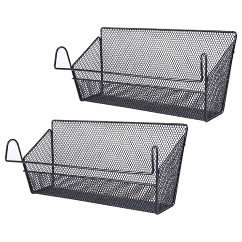 BESTYASH 2 Stück Praktisches Hängekorb für Schlafzimmer und Wohnheim Robustes Bettregal für Bettablage und Aufbewahrung von Büchern Obst und Kleinteilen als Nachttisch Organizer