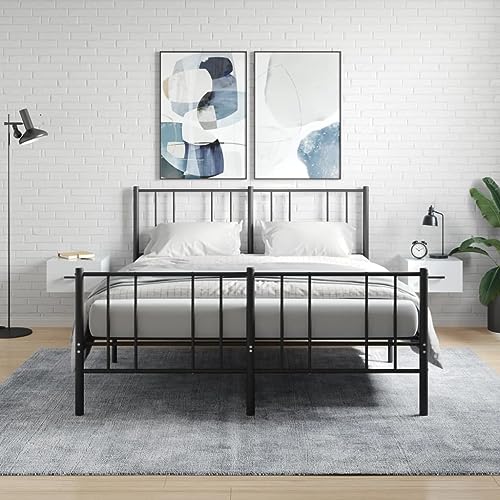 Higsose Nachtschrank Holz 35x35x20 cm 2 STK. Hochglanz-Weiß Wand-Nachttisch Präsentation-Funktion Arbeitszimmer Wandmontage Beistelltisch Möbel für Schlafzimmer Innendekoration