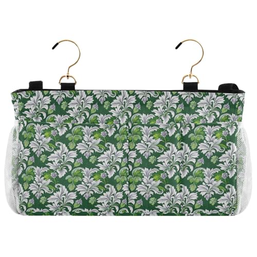 miaozhen Modischer Nachttisch-Caddy im Vintage-Stil, Blumenmotiv, zum Aufhängen, für Brillen, Bücher, Handys, Schlüssel, Zubehör