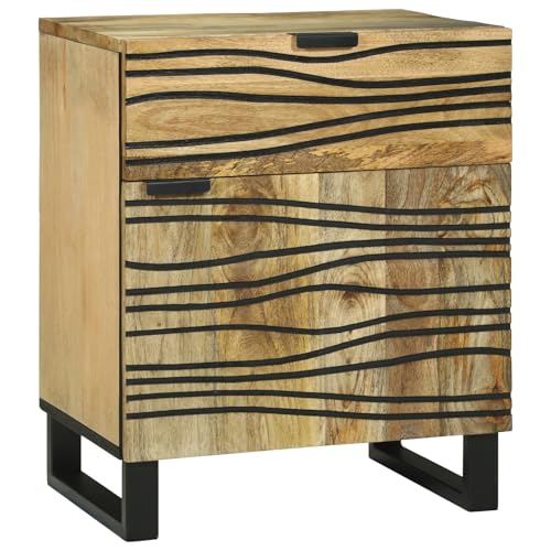 SKM Nachttisch 50x33x60 cm Massivholz Mango,Möbel,Tische,Nacht tische,Braun,14.1KG,40179 44