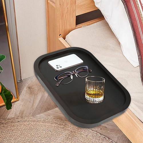 XLSBZ Nachttisch Regal Hängend,Nightstand Tray Holz Bettablage Nachttisch zum Anklemmen,Bett Organizer Nachttisch für Mobiltelefon, Fernbedienung, Wasserbecher (Braun)