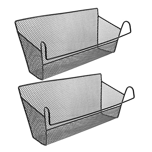 BESTonZON Korb Zum Einhängen 2 Stück Twin Boden Bettrahmen Wandhalterung Nachttisch Haushaltsbettschiene Metall Etagenbett Regal Für Oberes Etagenbett Drahtgestell Bettgestell Finishing Korb