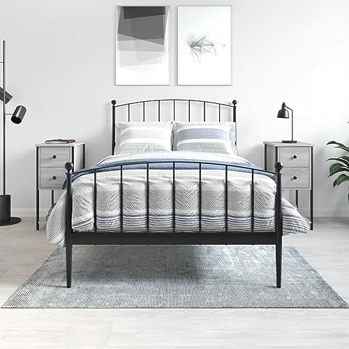 Frdhee Nachttischschrank, Nachttische 2 STK. Grau 32x42x70 cm Holzwerkstoff Nachtmode für Schlafzimmer, Flur, Wohnzimmer