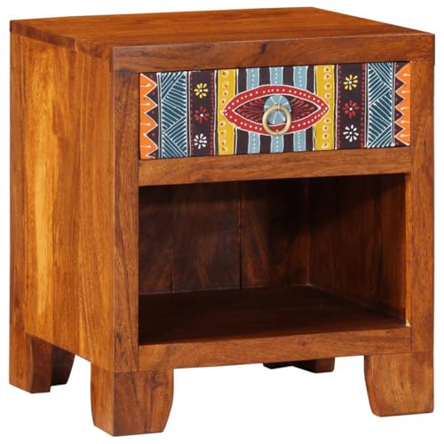 vidaXL Nachttisch 40x35x45 cm Massivholz Akazie, Beistelltisch, Bettschrank, Nachtkommode, Nachtschrank, Betttisch, Nachtkonsole, Ablagetisch