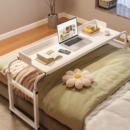 Rollbarer Laptoptisch mit Rädern, mobiler Überbett-Arbeitsplatz, vielseitiger Schreibtisch für Zuhause, Büro, praktisches, tragbares Design für einfache Nutzung und Produktivität