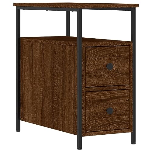 Genérico wenjingqi 826071 Nachttisch, Holz, Braun, Eiche, 30 x 60 x 60 cm