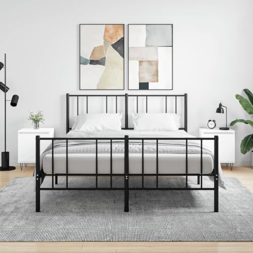 GeenYuu Nachttische 2er-Set, Weiß, 40x30x50 cm, Holzwerkstoff, Schlafzimmer Beistelltisch, Modernes Design, mit Stauraum für Bücher