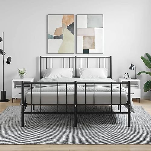 Myheimly Nachttische Nachttisch Nachtschrank Nachtkonsole Telefontisch 2 STK. Hochglanz-Weiß 40x35x47,5 cm Holzwerkstoff 3030159de
