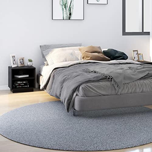 Fasba Nachttische 2 STK. Schwarz 40x34x40 cm Massivholz Kiefer, Beistelltisch mit viel Stauraum, Nachtschrank, Nachtkommode, Nachtkonsole