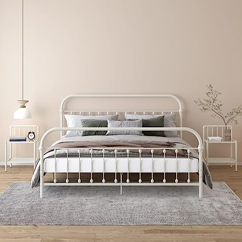 KATERYY Nachttische 2 STK. Weiß Transparent Metall und Glas,Schicke Nachttische mit Glasablage: Vielseitig und platzsparend für Ihre Wohnkultur Schlafzimmer, Nachttische