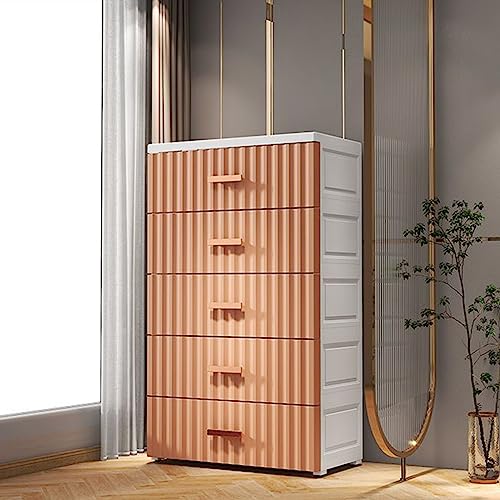 Verdickter Schubladenschrank, mobiler Roll-Nachttisch mit breitem Griff, vielseitiger Nizer für Wohnzimmer und Balkon, stilvolles orangefarbenes Finish, perfekte Größe für jeden Raum.