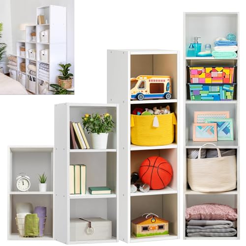 Generisch Schrank, offenes Würfel-Bücherregal mit 5 Ebenen, würfelförmige Aufbewahrungseinheit für Dekorationen und Aufbewahrung, ideal für Wohnzimmer, Schlafzimmer, Büro, 32 cm x 24 cm x 13