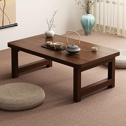 Faltbarer Esstisch, platzsparender Mitteltisch für Wohnzimmer, einfache Lagerung, ideal für Schlafzimmer und kleine Räume (Nussbaum, 70 x 40 x 35 cm/28 x 16 x 14)
