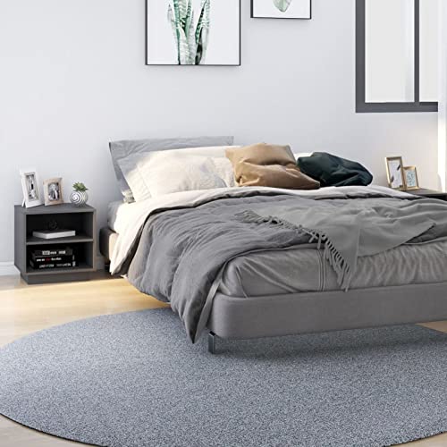 Fasba Nachttische 2 STK. Grau 40x34x40 cm Massivholz Kiefer, Beistelltisch mit viel Stauraum, Nachtschrank, Nachtkommode, Nachtkonsole