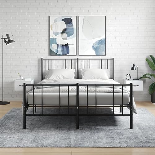 Fasba Wand-Nachttische 2 STK. Hochglanz-Weiß 35x35x20 cm, Beistelltisch mit viel Stauraum, Nachtschrank, Nachtkommode, Nachtkonsole/ 829809