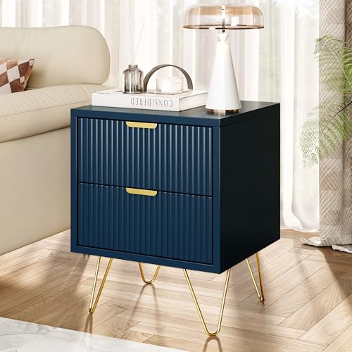 MINGZHE Nachttisch, 40 x 36 x 50 cm, mit 2 Schubladen, Füßen und Griffen aus Metall, Wohnzimmerschrank, Aufbewahrungsmöbel, elegante Kaffeeecke, für Eingang, Schlafzimmer, Wohnzimmer, Schminktisch MINGZHE Nachttisch, 40 x 36 x 50 cm, mit 2 Schubladen, Füßen und Griffen aus Metall, Wohnzimmerschrank, Aufbewahrungsmöbel, elegante Kaffeeecke, für Eingang, Schlafzimmer, Wohnzimmer, Schminktisch