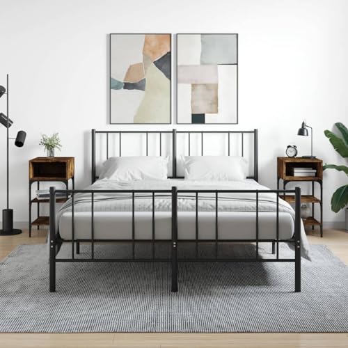 Snsowed Nachttische 2 STK. Räuchereiche 35x34,5x70 cm Holzwerkstoff, Nachtschrank, Nachtkästchen, Bedside Table, Nachtkommode, Nightstand, Nachttischschrank, Nachtkonsole