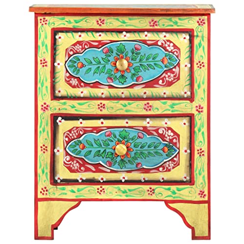 Genérico wenjingqi 286158 Nachttisch, handbemalt, Massivholz, Griff, 40 x 30 x 50 cm