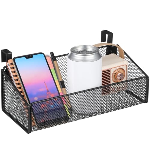 Zerodeko Nachttisch-Hängekorb Nachttischregal Für Bett Und Etagenbett Krankenhausbett Schlafsaal Aufbewahrungskorb Hängeorganizer Für Nachttisch Telefonbuch Getränketaschentuch Schwarz