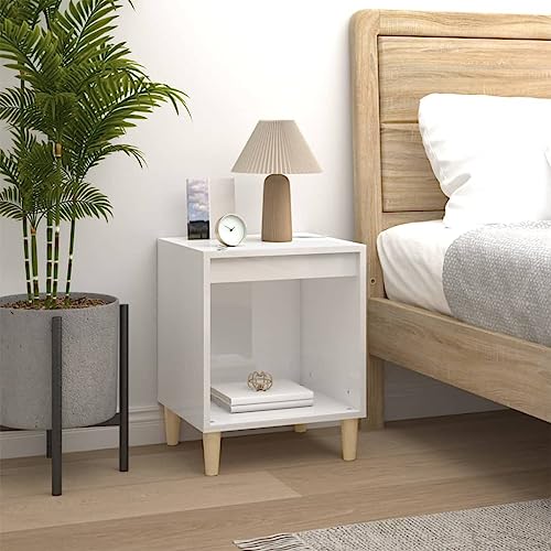  Nachttisch Weiß Bedside Table Wohnzimmer Zimmer 40x35x50 cm Holzwerkstoff