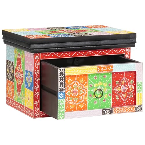 THOYTOUI Nachttisch 2 STK 40x30x28 cm Massivholz Mango und Engineered Wood, Nachtisch Bedside Table Beistelltisch Nachtschrank Geeignet für Hotel Wohnung Schlafzimmer Wohnheim