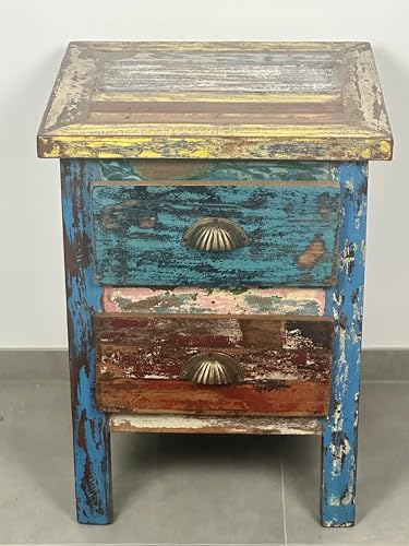 Bali Möbel Nachttisch Shabby