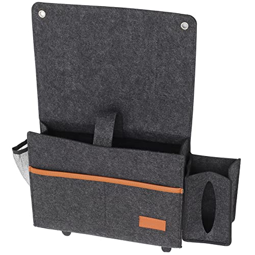 HYTROVE Filz Aufbewahrungstasche Zum Einhängen Nachttisch Organizer Mit Verstärkten Nähten Hängender Sofa Und Betttasche Für Wohnheim Und Schlafzimmer