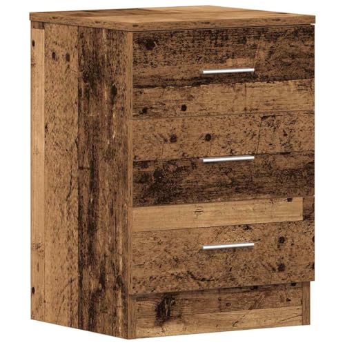 kangqiling 861124 Nachttisch aus antikem Holz, 38 x 35 x 55 cm