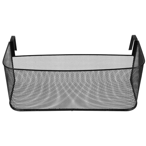 Ciieeo Hängender Metallkorb zum Einhängen für Bett Geländer Stabiler Aufbewahrungskorb für Bücher Schreibwaren und Kleinteile Platzsparender Nachttisch Organizer für Hochbett