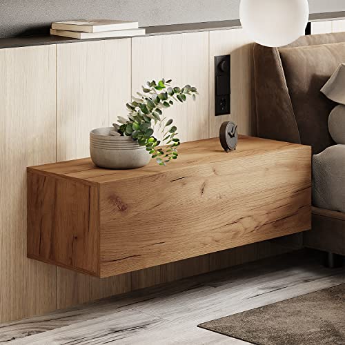 Planetmöbel Schlafzimmer Nachttisch Schränke 2X 100 cm Gold Eiche