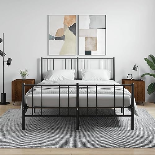NIVVHOH Nachttische 2 STK, Nachtkästchen Nightstand Bettablage Nachtschrank Geeignet für Wohnung Wohnzimmer Schlafzimmer Hotel Braun Eichen-Optik 40x40x50 cm Holzwerkstoff