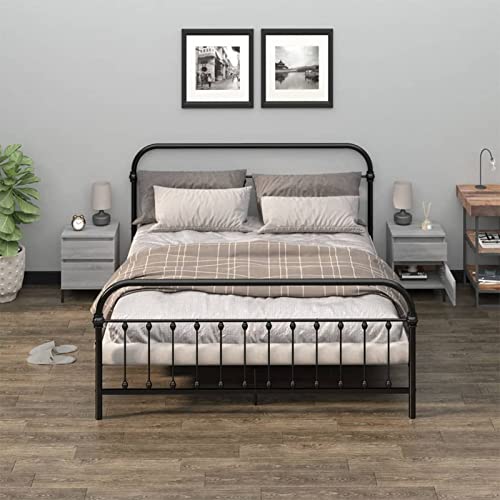 Fasba Nachttische 2 STK. Grau Sonoma 40x35x50 cm, Beistelltisch mit viel Stauraum, Nachtschrank, Nachtkommode, Nachtkonsole/ 821855