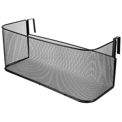 HOLIDYOYO Schwarzer Hängekorb aus Robustem Eisen für Bett und Schreibtisch Praktische Aufbewahrungslösung mit Hoher Tragkraft zum Einhängen Am Nachttisch oder Etagenbett für Bücher Handy