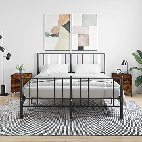 Higsose Nachttisch 44x40x47,5cm 2 pcs Räuchereiche,Holzwerksto ff,Eisen,Schmaler Schrank,Couchtisch Im Industrie-Design,lafzimme r Möbel,Bedside Table,SchNachttisch Neben Deinem Bett