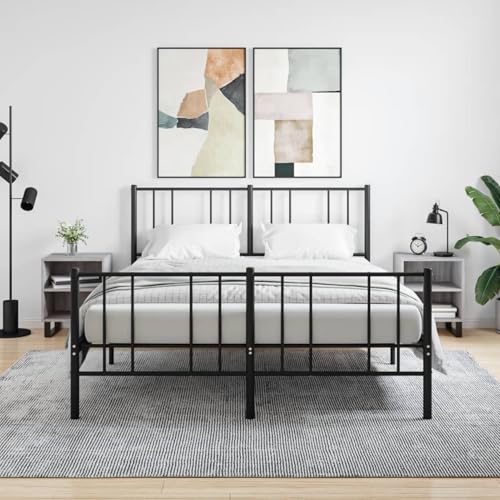 Gecheer Nachttische 2 STK. Grau Sonoma 40x30x50 cm Holzwerkstoff, Moderner Nachtschrank Beistelltisch für Schlafzimmer Gästezimmer Studentenwohnheim826809