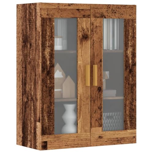 Rantry Wand-Hängeschrank aus antikem Holz, 69,5 x 34 x 90 cm, Nachttische für Schlafzimmer, Nachttisch, Anrichte für Schlafzimmer, Bodenschrank, Möbel
