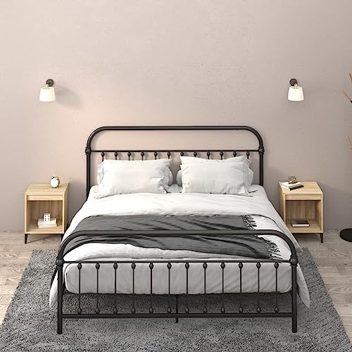MOBCANT Nachttische 2 STK, Beistellschrank Nachttischschrank Side Table Telefontisch Geeignet für Schlafsaal Hotel Wohnstube Wohnung Sonoma-Eiche 40x35x50 cm