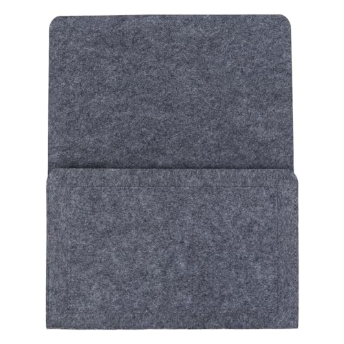 Supvox Filz Aufbewahrungstasche fürs Bett mit Fächern Große Organizer Tasche zum Einhängen Robuste Hängetasche für Nachttisch Sofa und Schreibtisch Dunkelgrau