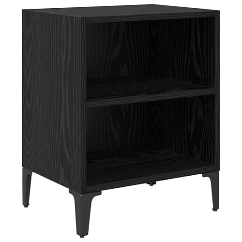 Eleganz Nachttisch aus Naturholz Schwarze Eiche 40x30x50 cm | Schlafzimmermöbel | Langlebig & Stilvoll | Perfekte Höhe für Bücher & Gläser