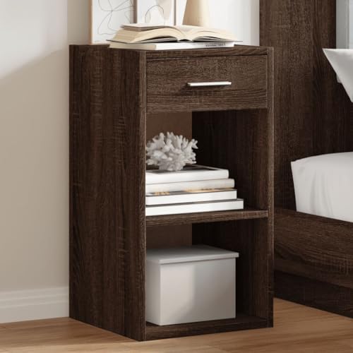 LVHUIDEH Nachttisch Braun Eichen-Optik 35x34x65 cm Holzwerkstoff