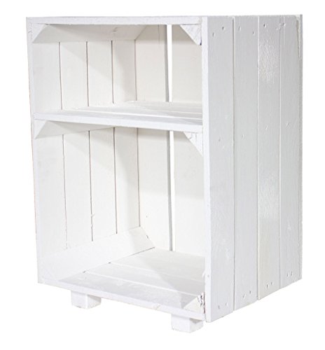  Möbel24 GmbH 2er Set NACHTTISCH MIT Boden Shabby CHIC Serie 30,5X40X54CM Regal, Schrank, Ablage,Holzschrank, Obstkiste,Apfelkiste,Holz kiste, Nachtscharank
