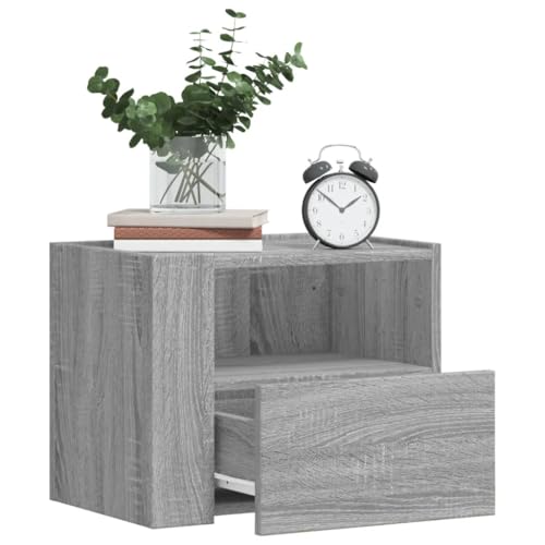 LVHUIDEH Wand-Nachttisch Grau Sonoma 45x30x35 cm