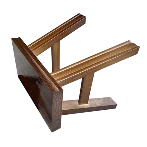 UKCOCO Kleine Bank Nachttisch Pflanzenhocker Vintage Tritthocker Stuhl Für Betttritthocker Eitelkeitsstool Tritthocker Fürs Bett Kinderhocker Holz Light Brown
