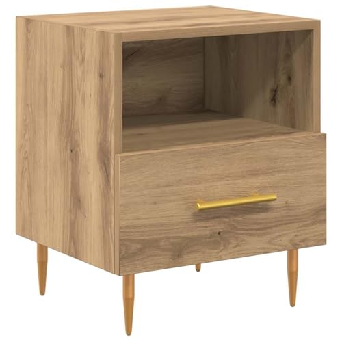 Rantry Nachttisch mit Schubladen Braun 40 x 35 x 47,5 cm Holzwerkstoff Nachttisch Schränke und Lagerung Model882077