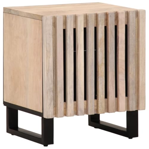LLEZKBR Tische-Nachttische-Unters chrank 40x34x46cm Massivholz gebleicht Mango