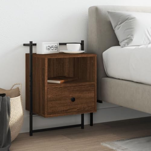 GCHDHAPB Tische, Nachttische, Nachttisch, Wandschrank, Eiche, Braun, 40 x 30 x 61 cm, Holzwerkstoff