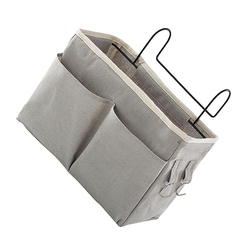 CHILDWEET Bett Organizer Zum Einhängen Grauer Aufbewahrungskorb Für Nachttisch Hochbett Sofa Praktische Bedside Tasche Für Fernbedienung Bücher Spielzeug Mehr Universelle Nutzung Im