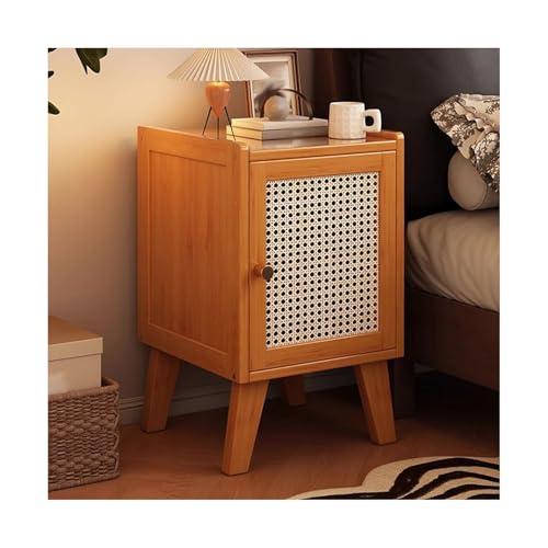 ZNQNDSR beistelltisch Schmaler Nachttisch Aus Massivholz, Moderner Nachttisch Für Kleine Räume Für Schlafzimmer, Wohnzimmer, Wohnheim(Wood)
