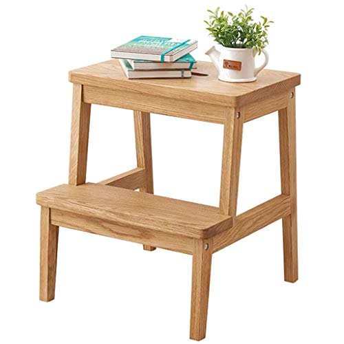 Multifunktionaler Holzhocker - Zweistufiger Kletterstuhl Indoor Fußstütze & Blumenständer Vielseitige Nachttisch Trittleiter für den Heimgebrauch Platzsparendes Design